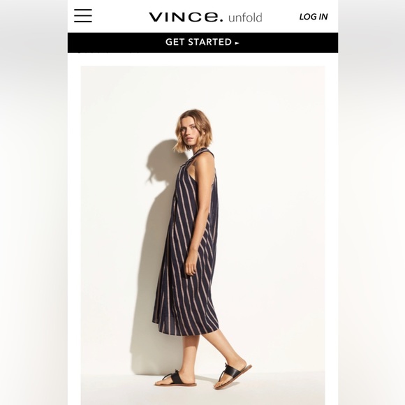 Vince textured stripe twist front halter dress - Picture 7 of 17